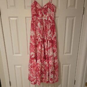 Mi Ami Pink and White Striped Dress